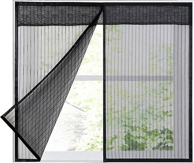 Hyttysverkko ikkunoihin magneettinen ikkuna hyttysverkko hyönteistorjunta hyttysverkko musta 80 x 120 cm