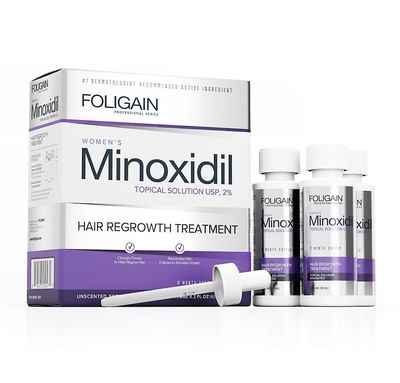 Foligain Minoxidil 2% hiusten uudelleenkasvun hoito naisille 3 kuukauden toimitus