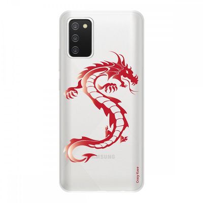 Crazy Kase Cover Til Samsung Galaxy A02s Soft Silicone 1 Mm, Red Dragon