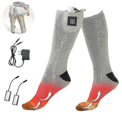 Lämmitettävät sukat Ladattava sähköakku Unisex Lämpöjalkalämmitin harmaa