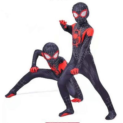 3-12 vuotta Lapset Spider-man: Miles Morales Cosplay Puku Haalari-e 11-12 Years