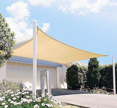 Handuo Solskygge sejlrektangel Uv Block Vandtæt polyester baldakin hvid 2*3m