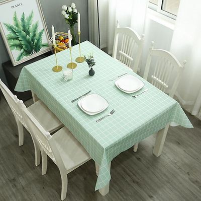 Tør ren Pvc Vinyl Dug Dining Køkken Dække Protector Blå L