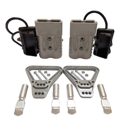 2kpl 350A 2AWG akun virtaliitinkaapeli pikaliitinsarja Anderson-liittimelle Harmaa