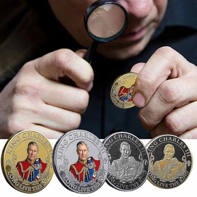 Kung Charles III minnesmynt, kung Charles III kröningssouvenirer kröningsmynt 2023 souvenirgåvor -1st Set -4PCS