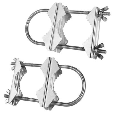 Kaksoisantennin mastopuristin V leukalohko U-pulteilla Raskas ruosteenestomasto mastoon kiinnike (haoyi