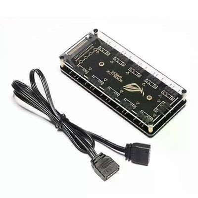 5V 3-nastainen ARGB RGBW -kaapeli ASUS AURA SYNC RGB 10 keskittimen jakaja SATA-virran jatkokaapelisovitin LED-nauhavalo PC RGB-tuulettimen jäähdyt...
