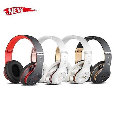 Trådløst Bluetooth-headset sort rød