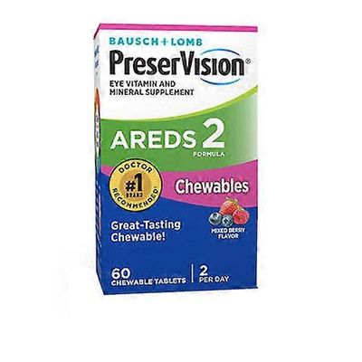 Bausch & Lomb Bausch + Lomb PreserVision Areds 2 purutablettia marjan maku, 60 tablettia (2 kpl pakkaus)