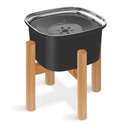 3L korotettu koiran vesikulho, ruostumattomasta teräksestä valmistettu korotettu koiranruokakulho jalustalla, suuri kapasiteetti ei piikkiä