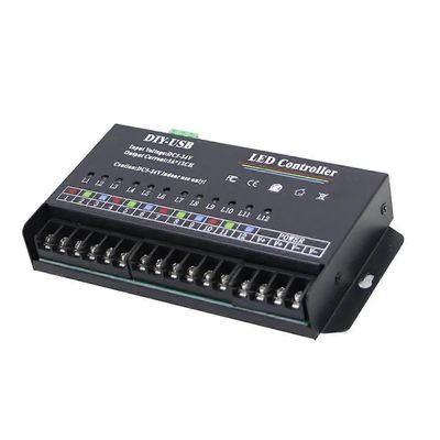 DIY autonominen ohjelmointiohjain 12Way ohjelmoitava USB DIY LED RGB -ohjain 3528 5050 S: lle Musta