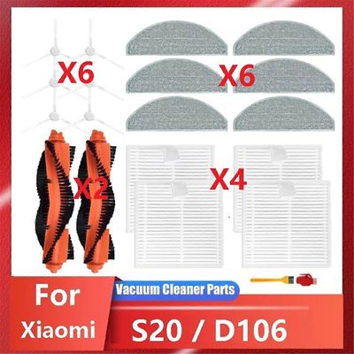 Yhteensopiva Xiaomi Robot Vacuum S20 / D106 -varaosien lisävarusteiden kanssa Pääsivuharja Mopin hyytymä