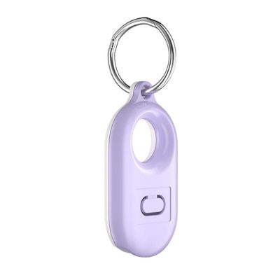 Hoh Smarttag2-holder kompatibel Samsung Galaxy Smart Tag 2, mykt silikonveske for Smart Tag 2 med nøkkelring egnet for nøkler, vesker, bagasje Lilla