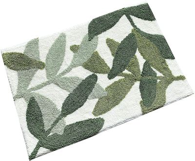 Linkrunning Blade Mikrofiber Stærk vandabsorption Grønt bad tæppe tårn med skridsikker tilbage inde i indgangsdør måtte til badeværelse gulv indend...