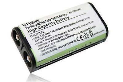 vhbw Sonyn BP-HP550-11 langattomien kuulokkeiden akun vaihto (700 mAh, 2,4 V, NiMH) ilman väriä/sisäistä akkua