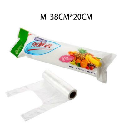 100pcs Plastic Fresh-keeping Tasker med håndtag af Vakuum Food Saver Bag Food Storage Bags Hold Frisk M