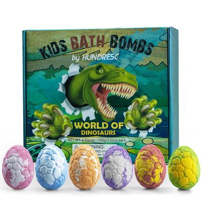 Jxlgv Dinosaur Bubble Bath Bombs Ball Perfekt for boble og spa-bad, Bath Bombs Bursdag Gave Set 6pcs