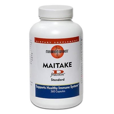 Maitake Mushroom Wisdom Maitake D-Fraktiostandardi, D-FRAKTIO, 360 CAP (pakkaus 1)
