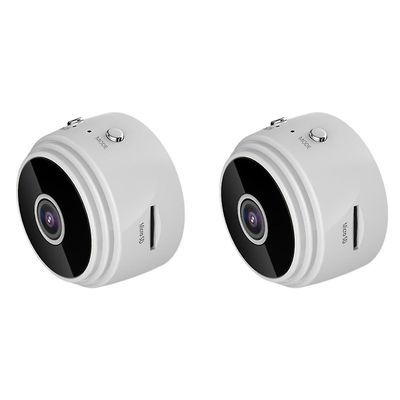 2x med trådlös utomhuskamera, fågelhus med 720p kamera nattversion wifi-kamera, vit