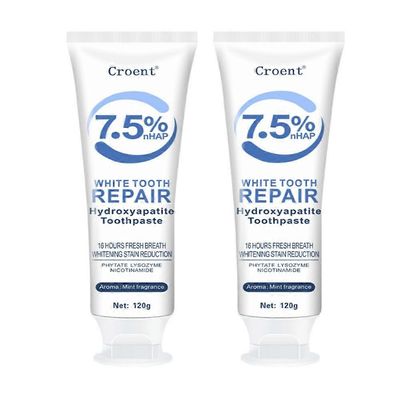 2X hydroksiapatiittihammastahna edistyneeseen kiilteen suojaukseen, virkistää hengitystä, fluoriton hammastahna herkille hampaille