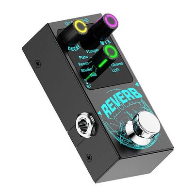 Bluetooth 5.4 Effector Guitar Reverb Effector Single-Block Reverb Reverb Reverb Värikäs Visua Musta