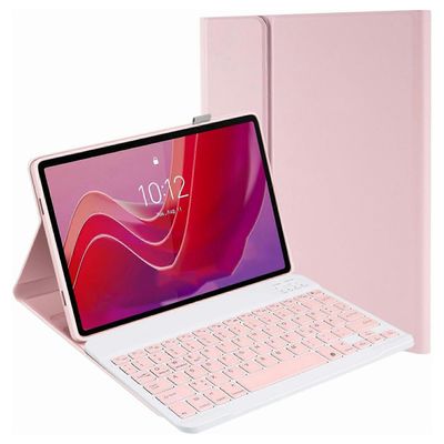SK-M11 Lenovo Tab M11 (TB330FU/TB330XU) Bluetooth-yhteensopiva näppäimistön nahkakotelo kynäpaikalla Monivärinen Pink