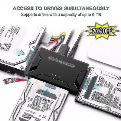 2024,Zilkee Ultra Recovery Converter USB3.0 Til SATA/IDE harddiskkabel Disk Adapter EU-plugg