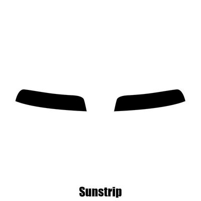 Window-Tint Sun Strip til Fiat Tipo Estate - 2016 og nyere forskårne solstrip 5% limo sort Sunstrip