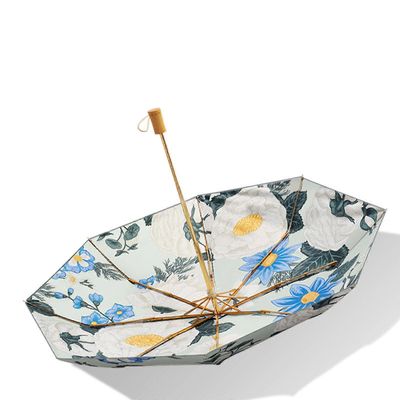 UPF 50+ UV suojaa sateenvarjo 8 kylkiluuta taitettava sateenvarjo sateenvarjo tuulenpitävä aurinkoa suojaavaan sateenvarjoon Travel Dailiin Bai-vuo...