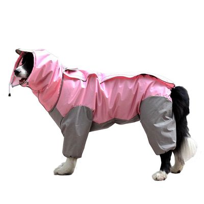 Boeyaa Pet Dog Regnfrakke Velegnet til lille stor hund Poncho Fransk Bulldog Labrador Pink 18