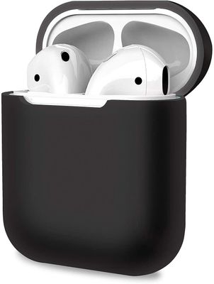 AIR Beskyttelsesdækselbestandigt etui til Apple AirPods 1 2 -Sort