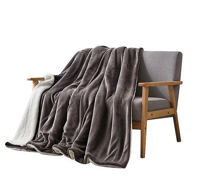 Yunshu Sherpa Fleece Flannel Dobbeltsidet Kast Tæppe Super Soft Blanket 100*120cm
