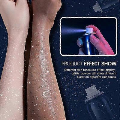 Shiny Glitter Spray tai Glitter Powder Shiny Body Glitter sopii vaatteisiin ja hiusten glittersuihkemeikin käyttöön Sininen
