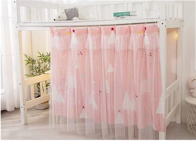 Køjeseng Gardiner Enkelt Sovende Blackout Cloth Gaze Seng Telt Gardin 1.15m * 2m Pink 135CM*200CM