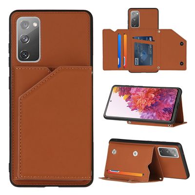 Gangxun Sag Til Samsung Galaxy S20 Fe 5g/4g Vintage Cuir Cover Læderetui Kofanger - Marron