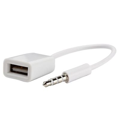 INF Brand INF 3,5 mm til USB-lydadapter til bilen Hvid