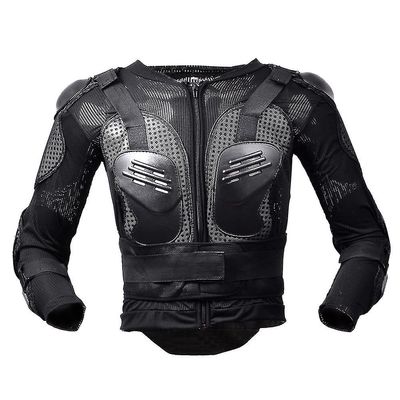 Full Body Armor beskyttende jakker Street Motocross Protector med rygbeskyttelse mænd Sort XXXL