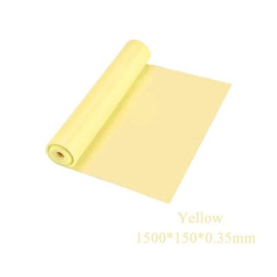 1500 mm X 150 mm X 0,35 mm yoga pilates strækmodstandsbånd Gul