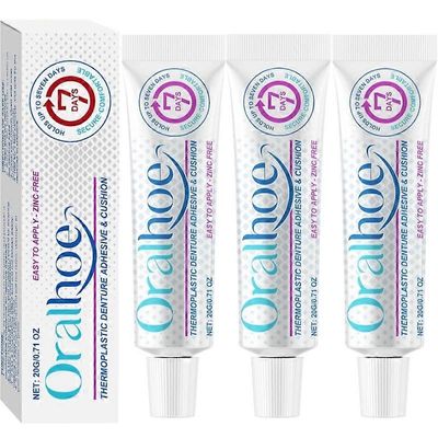 Termoplastinen hammasproteesiliima pitkäkestoinen hammasproteesi-reliner-liimavoide kiristyshammasproteesien asentamiseen 1/2/3kpl 3pcs