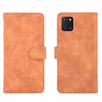 Etui til Samsung Galaxy Note 10 Lite Cover Premium læder med kortholder Flip Folio magnetisk etui Etui Coque - Sort Brown