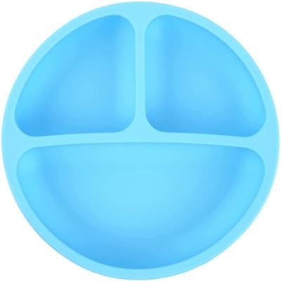 Mikasa Sugekop Baby Silikone Split Plate, Fodring Training blå