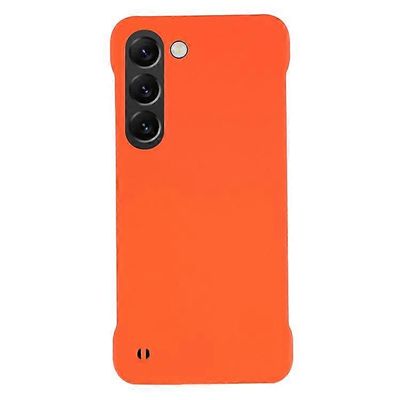 Yhteensopiva Samsung Galaxy S21+ 5G kehyksettömän takakuoren kanssa Kova PC Ihon kosketus iskunkestävä matkapuhelinkotelo Oranssi