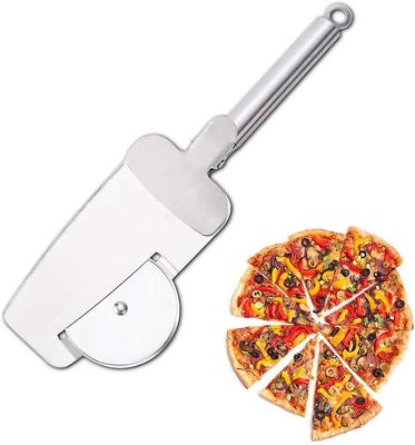 4 I 1 Multifunktion rustfrit stål Pizza Wheel Slice Household Pizza Cutter Cake Brød Tærter Kniv Tools Køkken Bagning Tools