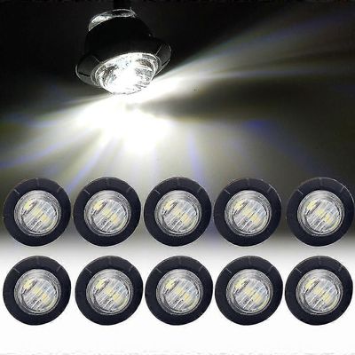 10 kpl yleiskäyttöinen sivumerkkivalo, perävaunun kuorma-auton takavalo, luodinkevyt kuorma-auton tyhjennys Valkoinen