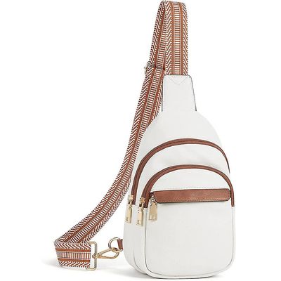 Liten Sling Bag for kvinner Leather Crossbody Vesker Fanny Pack Chest Bag for Travel