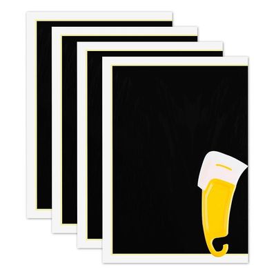 musta laserkaiverrusmerkintäpaperi, 4 kpl laserväripaperia, 10,6 x 7,7 tuumaa kuitulasereille