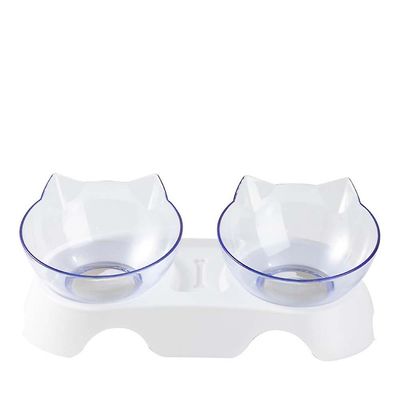Ruili 15 graders hævet Pet Skåle Katte Food Water Feeder Plastic Vipet Forhøjet Skål for Kæledyr Care