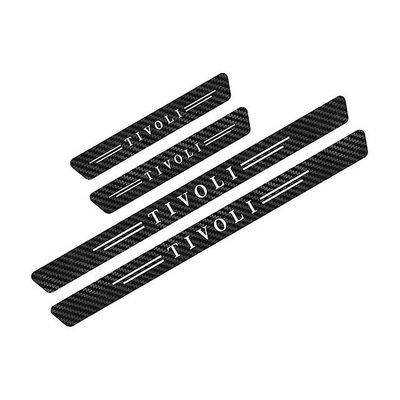 For Ssangyong Rexton Korando Kyron Actyon Musso Tivoli Bildørterskel Terskel klistremerker Auto Protector dekorativt tilbehør For Tivoli Black White