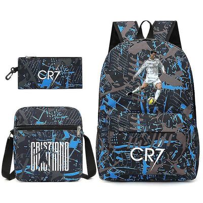 Fodboldstjerne C Ronaldo Cr7 trykt rygsæk omkring studentens tredelte rygsæk. Huahua 2 Annoncer Shoulder bag shoulder bag