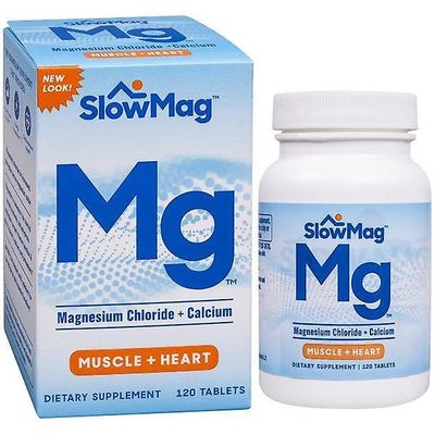 Slow-mag Slowmag mg lihas & sydän magnesiumkloridi ja kalsium, 120 ct